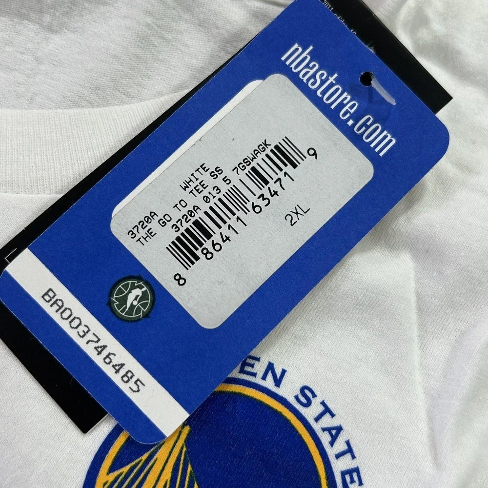 NEW Adidas Golden State Warriors Shirt Mens‎ 2XL White 2015 Champions Caricature